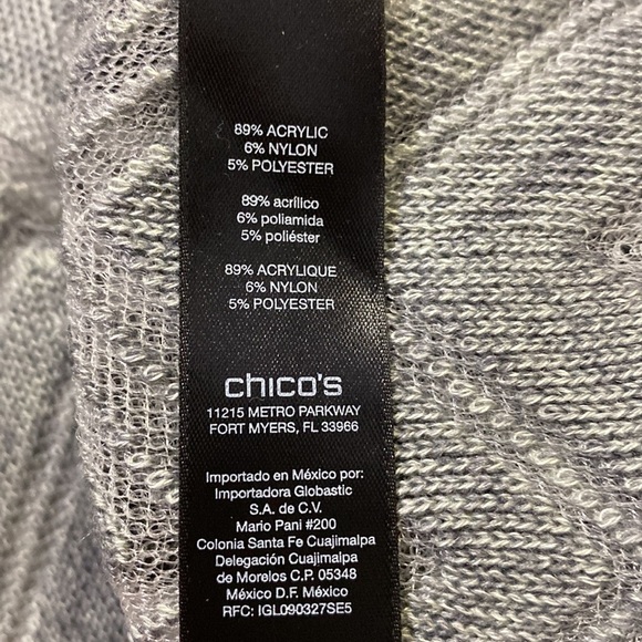 Chicos Travelers Chevron Sheer Sweater - Picture 5 of 5
